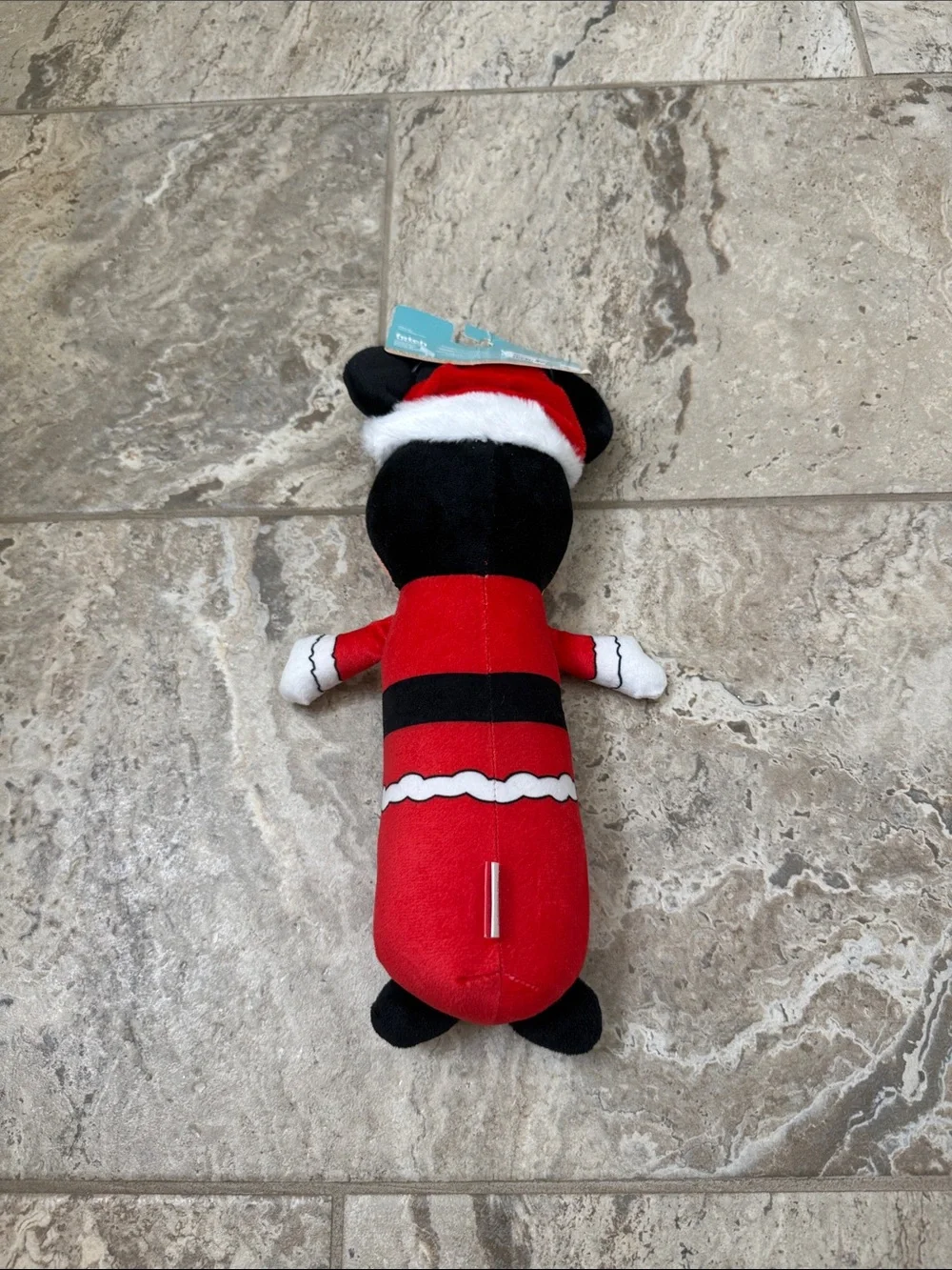 NWT Disney Mickey Mouse Plush in Santa Outfit Dog Toy